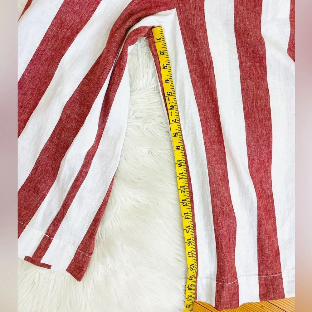 Madewell Huston Pull-On Crop Pants in Bold Stripe, EUC - Picture 10 of 12